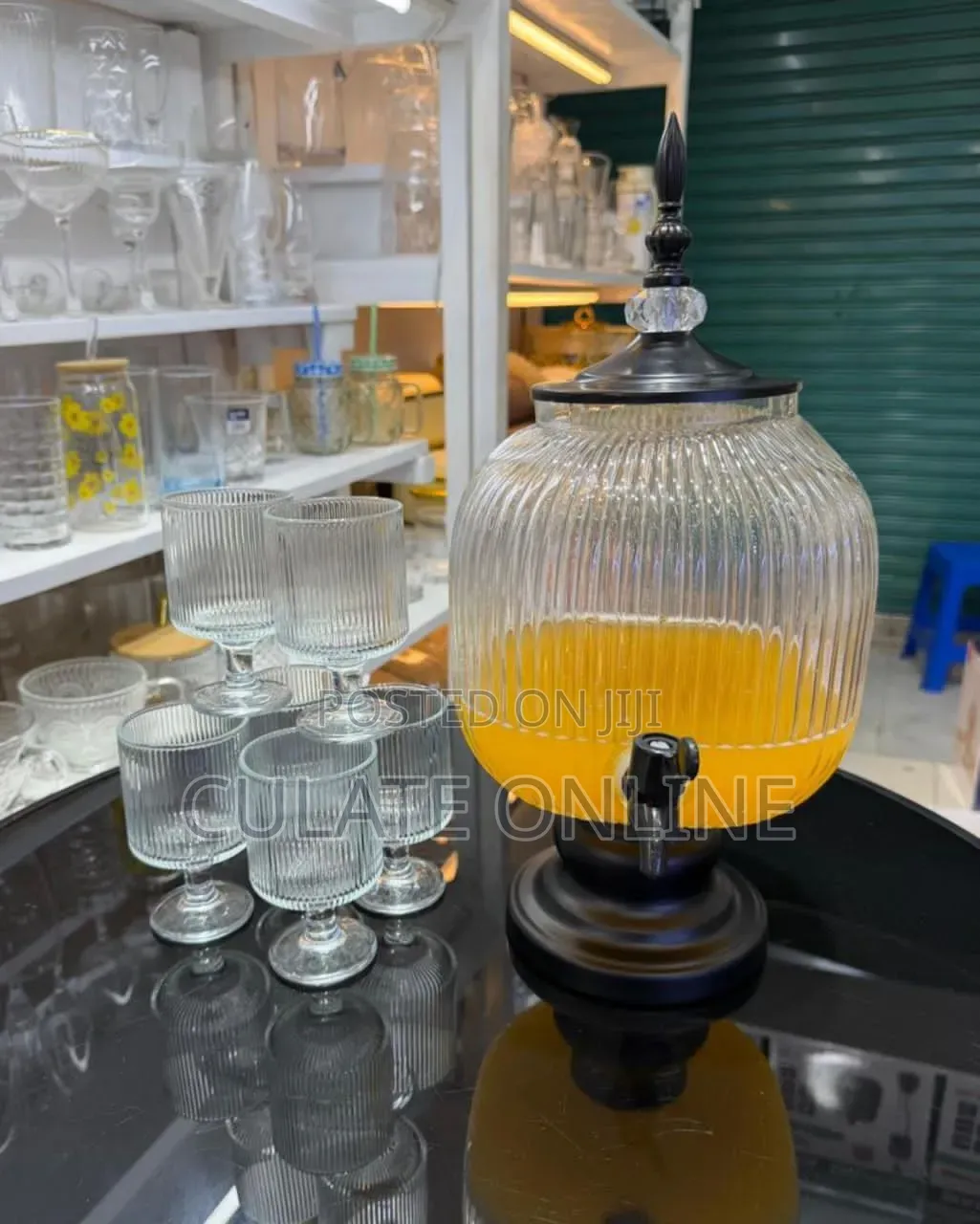 5ltrs Glass Decanter With 6 Glasses