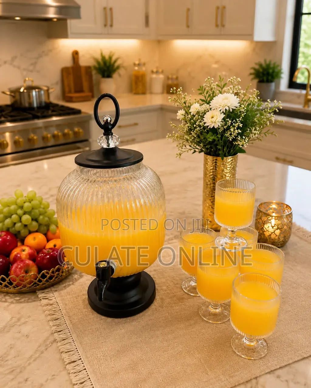 5ltrs Glass Decanter With 6 Glasses