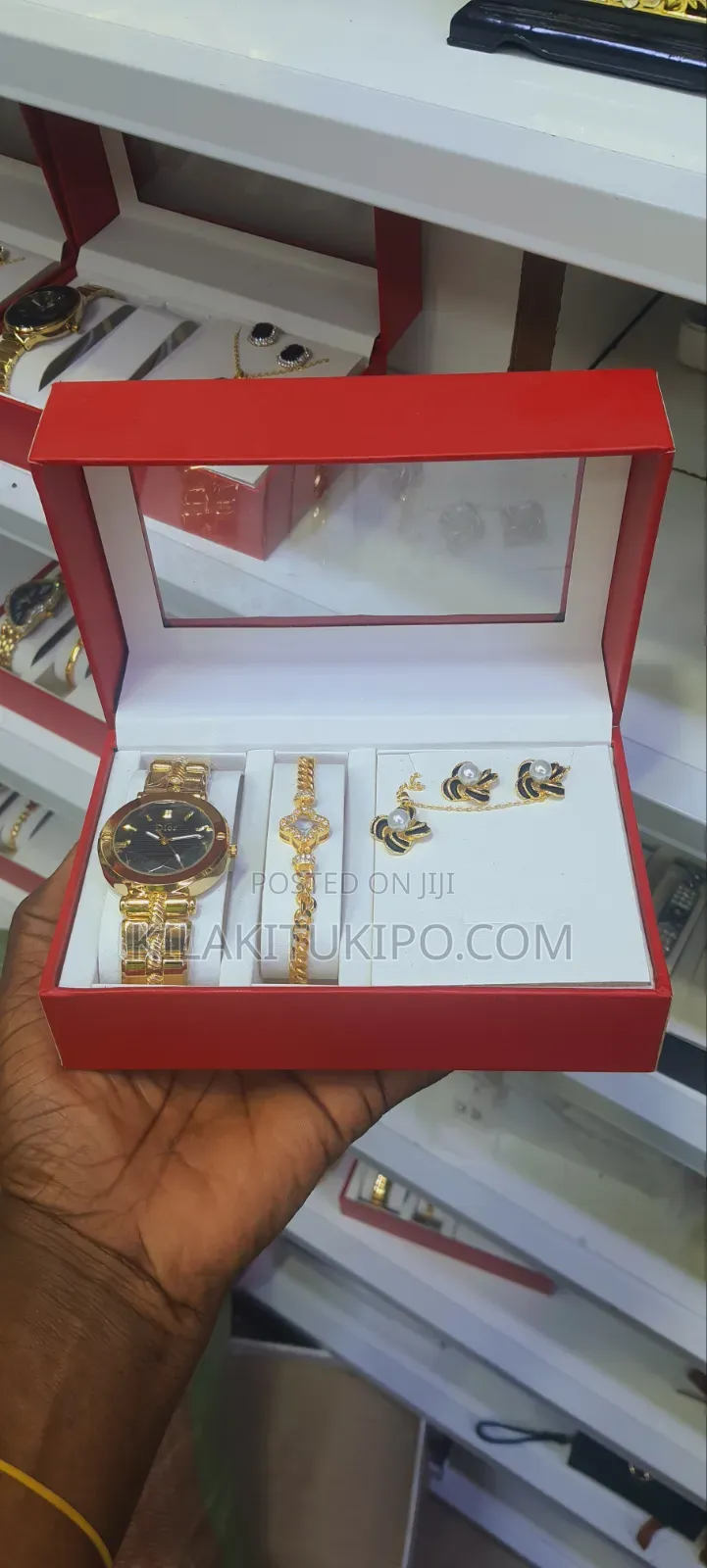 Dior-Watch, Bracelet, Necklace, Ring ,Ear Ring 5 in 1