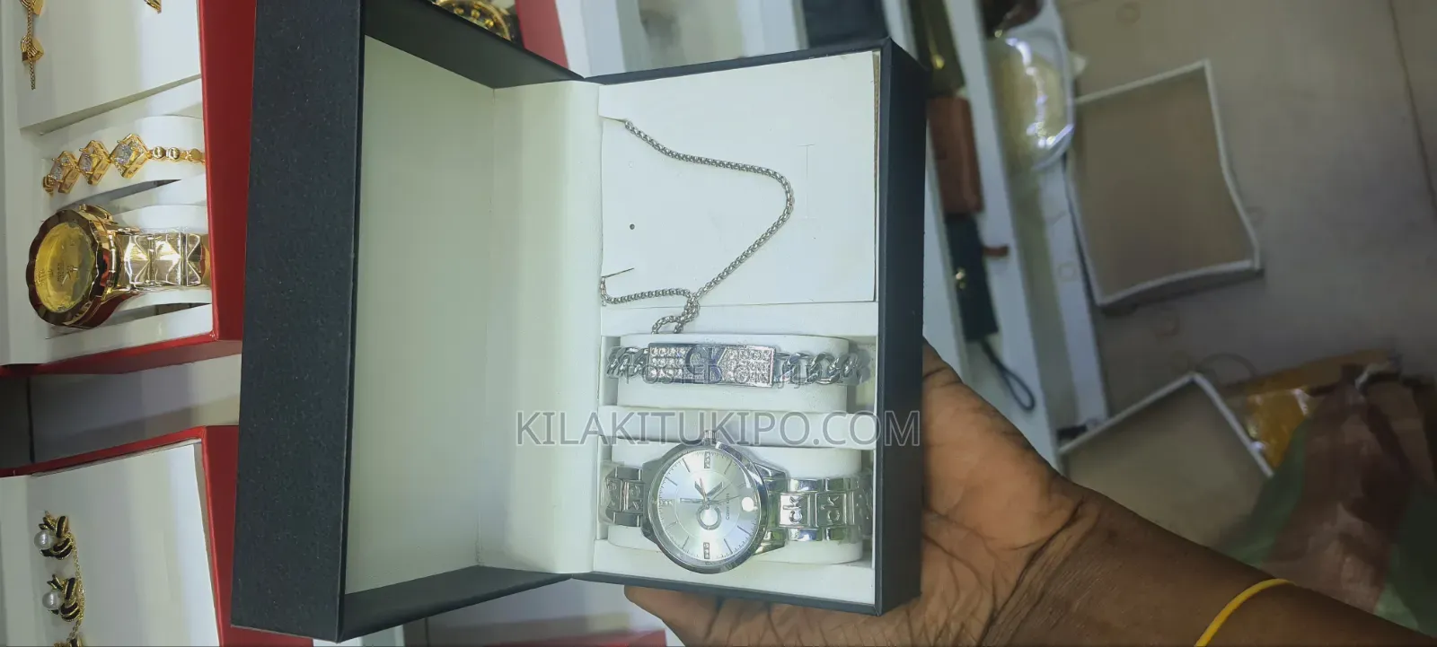 Calvin Klein 5 in 1-Watch,Bracelet, Necklace, Ring, Ear Ring