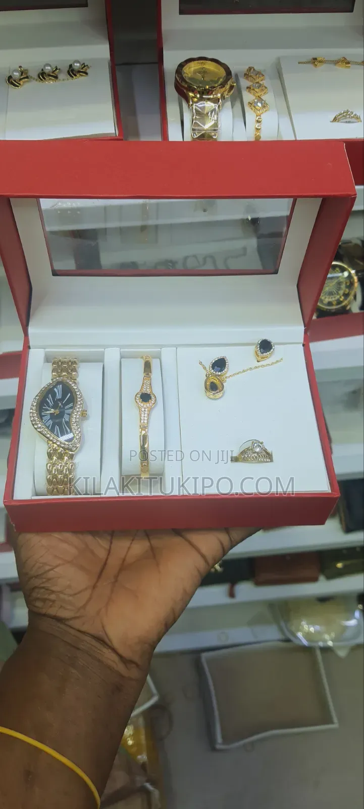 Cartier-Watch Bracelet Necklace Ring Ear Ring 5 in 1