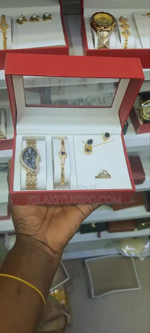 Cartier-Watch Bracelet Necklace Ring Ear Ring 5 in 1