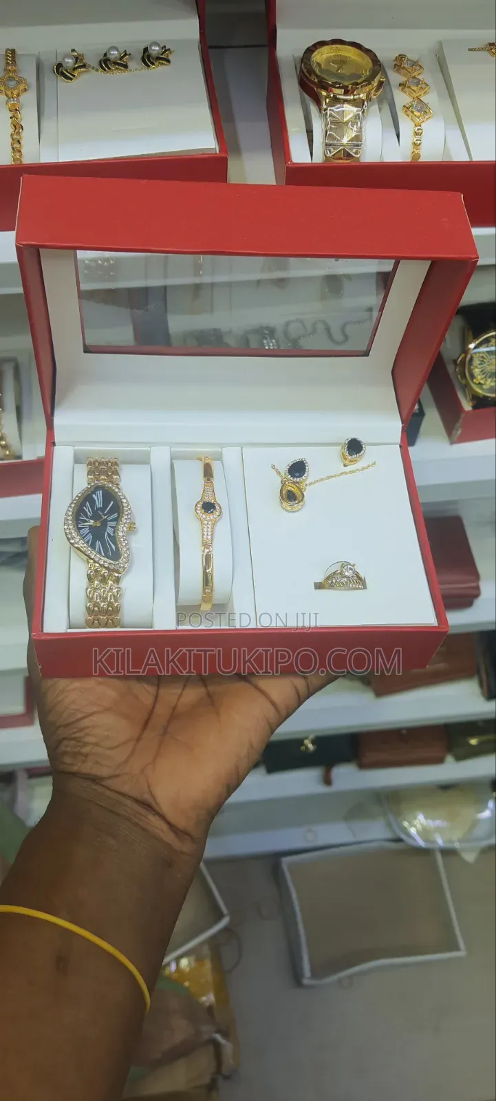 Cartier-Watch Bracelet Necklace Ring Ear Ring 5 in 1
