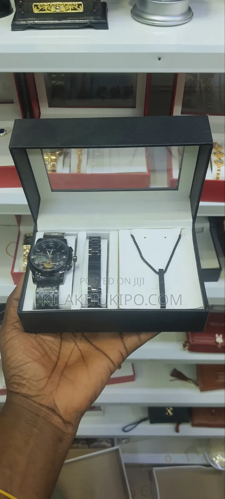 Kangkasi-Watch,Bracelet, Necklace, Ring, Ear Ring 5 in 1