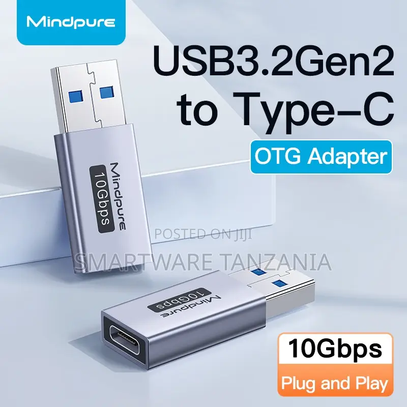 Mindpure Usb3.2 Gen2 to Type-C Otg Adapter - 10gbps Speed
