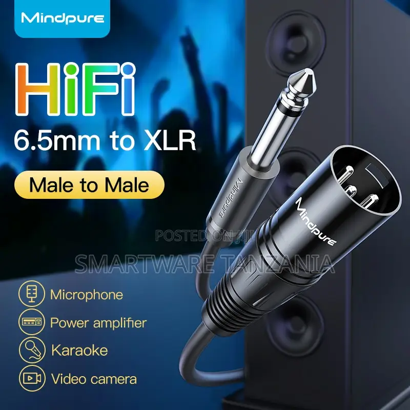 Mindpure Hifi 6.5mm to XLR Male to Male Audio Cable for Quality Sound