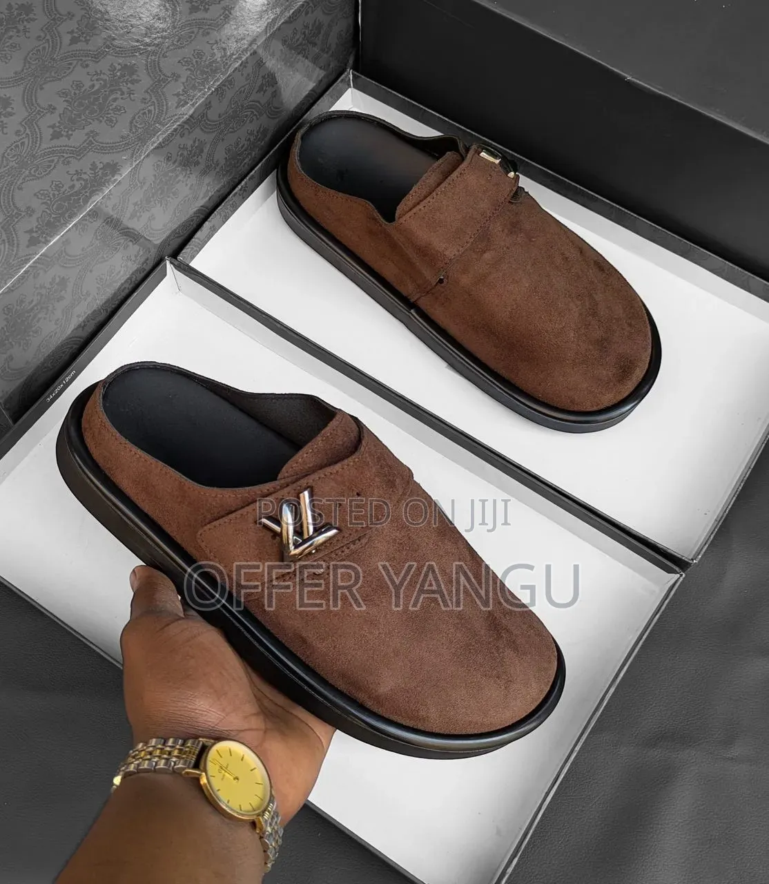 Lv Easy Mules Suede