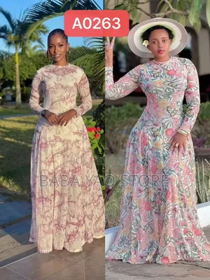 African Style Long-Sleeved Breathable Floor-Length Dresses