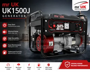 Generator Uk 1500
•Easy Start 
•Minimal Noise 
•High