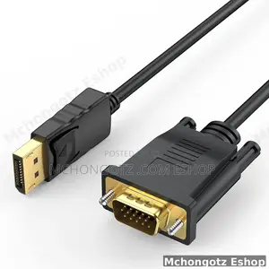 Displayport To Vga Cable 1.5m (1080p, Male To Male)