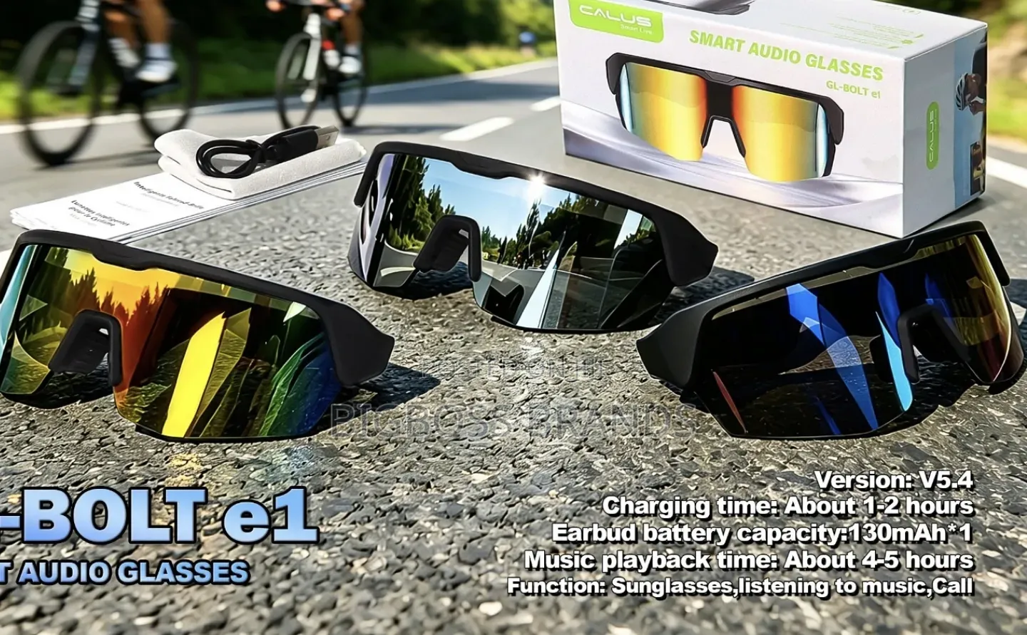Calus Smart Audio Glasses Gl-Bolt E1 [For Bike, Boda Boda]