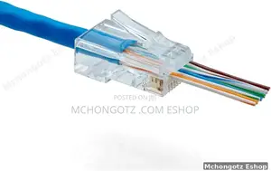 Rj45 Cat5e Pass Through Connectors