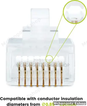 Rj45 Cat5e Pass Through Connectors