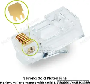 Rj45 Cat5e Pass Through Connectors