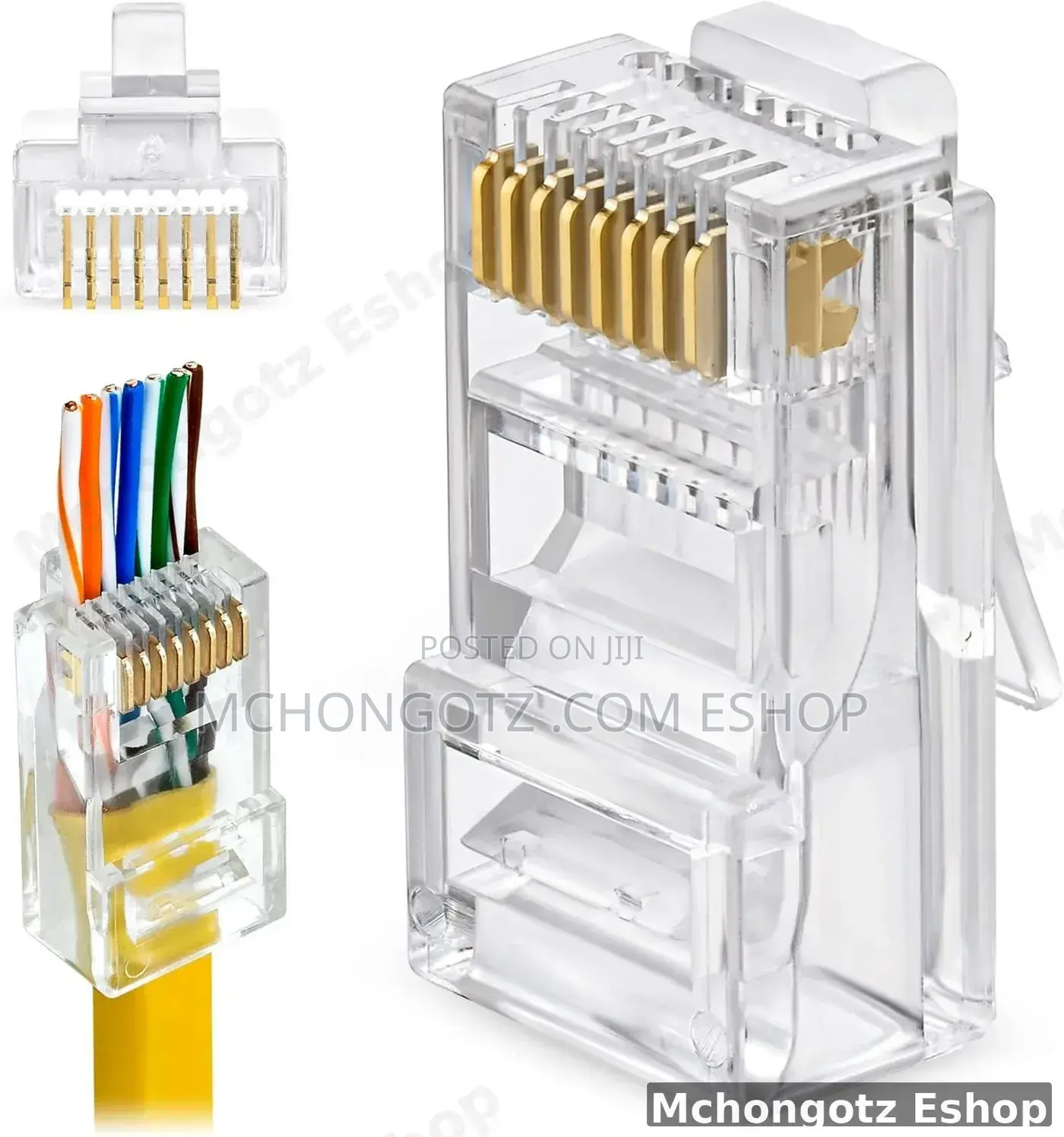 Rj45 Cat5e Pass Through Connectors