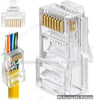 Rj45 Cat5e Pass Through Connectors