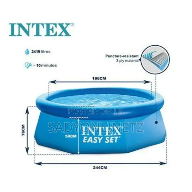 Intex Round Swimming Pool 2.44m×76cm