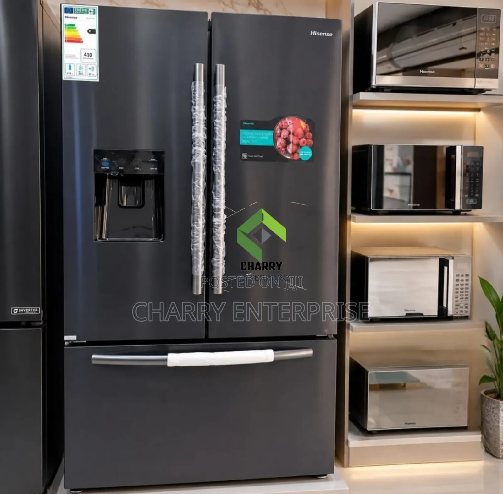 Hisense French Door Refrigerator/ Fridge H760fsb-Wd With 575l