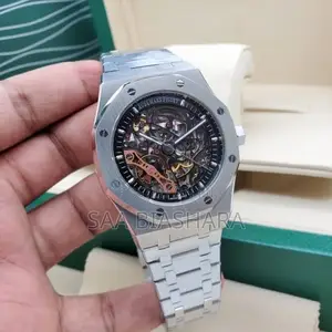 Audemars Piguet Ap Original Automatic Watch Silver and Black