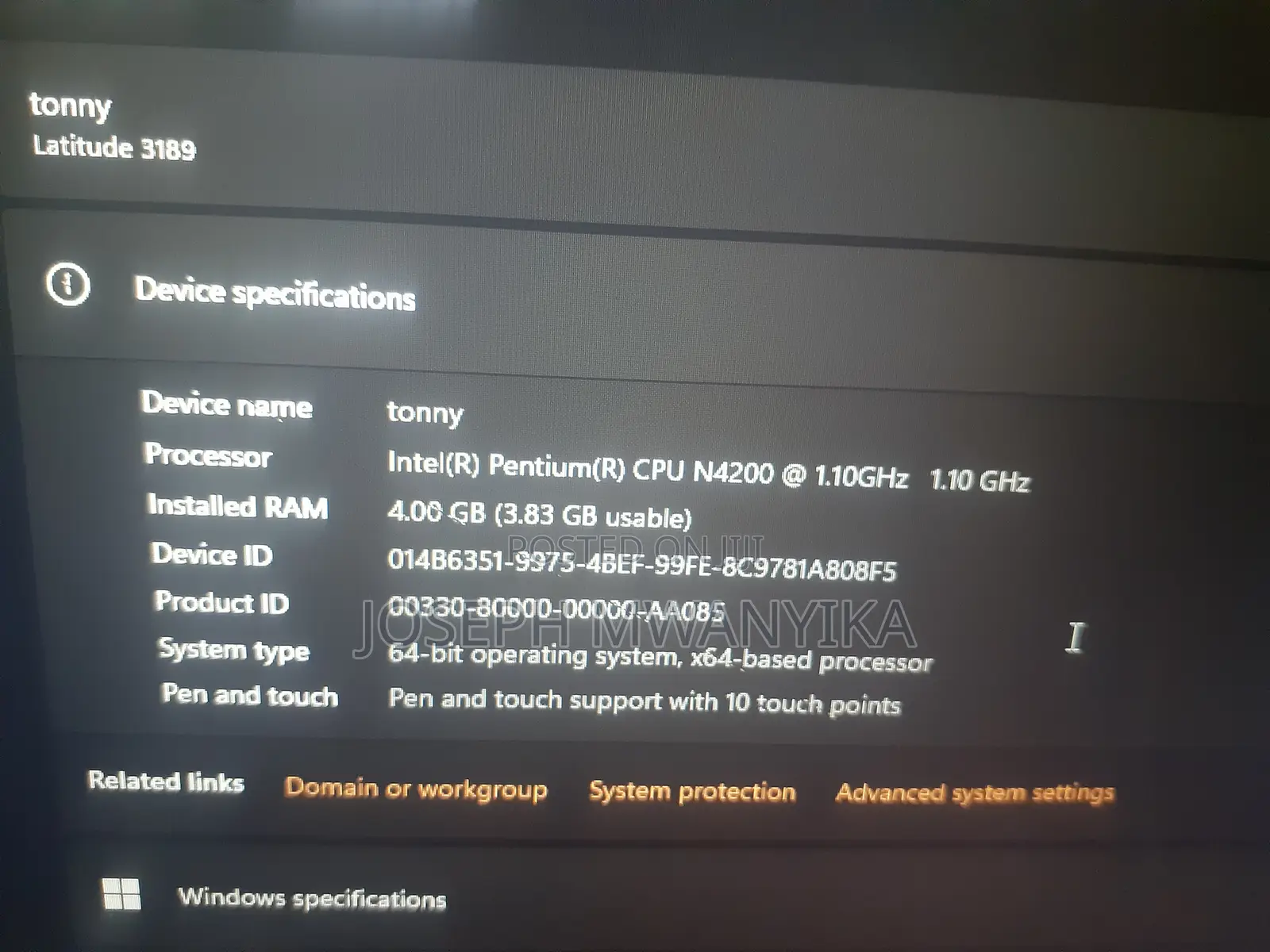 Laptop Dell Latitude 3189 4GB Intel Pentium SSD 128GB