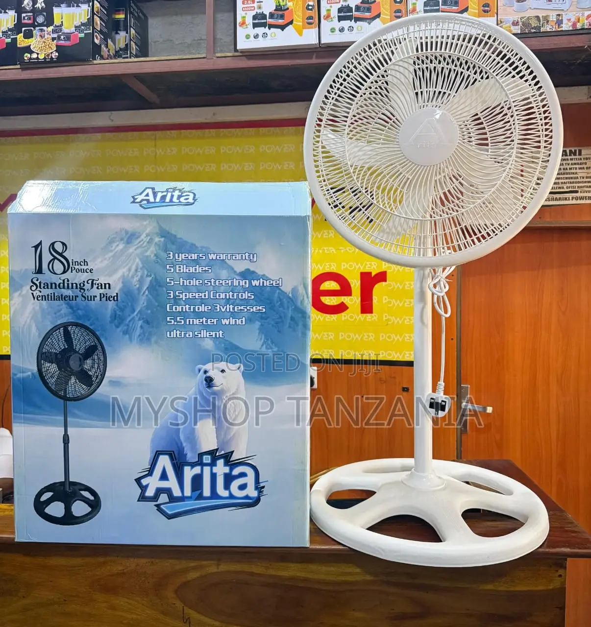 Arita Standing Fan White Size 18