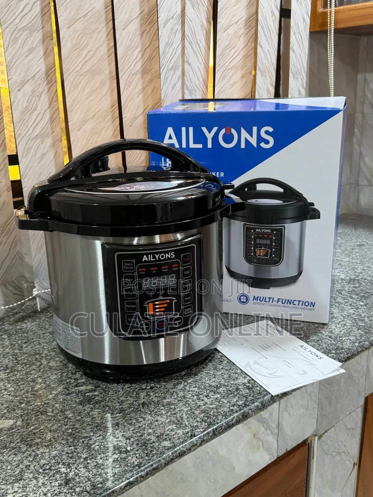8ltrs 10 in 1 Ailyons Pressure Cooker