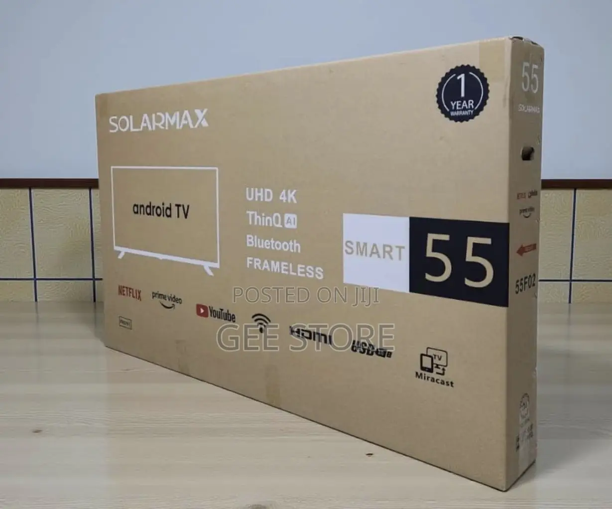Solarmax Smart Frameless Android Tv Inch 55