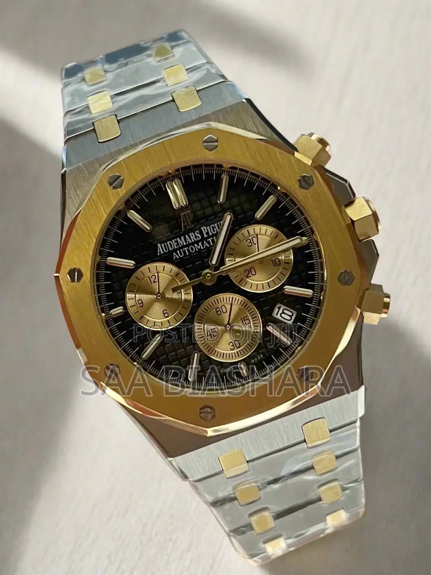 Audemars Piguet Ap Original Royal Oak Chronograph Gold, Silver Black