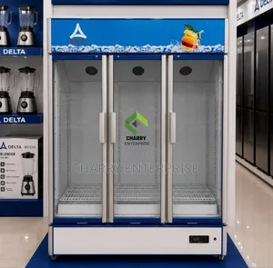 Commercial Display Delta Showcase Fridge 3 Doors Beverage Cooler 1050l