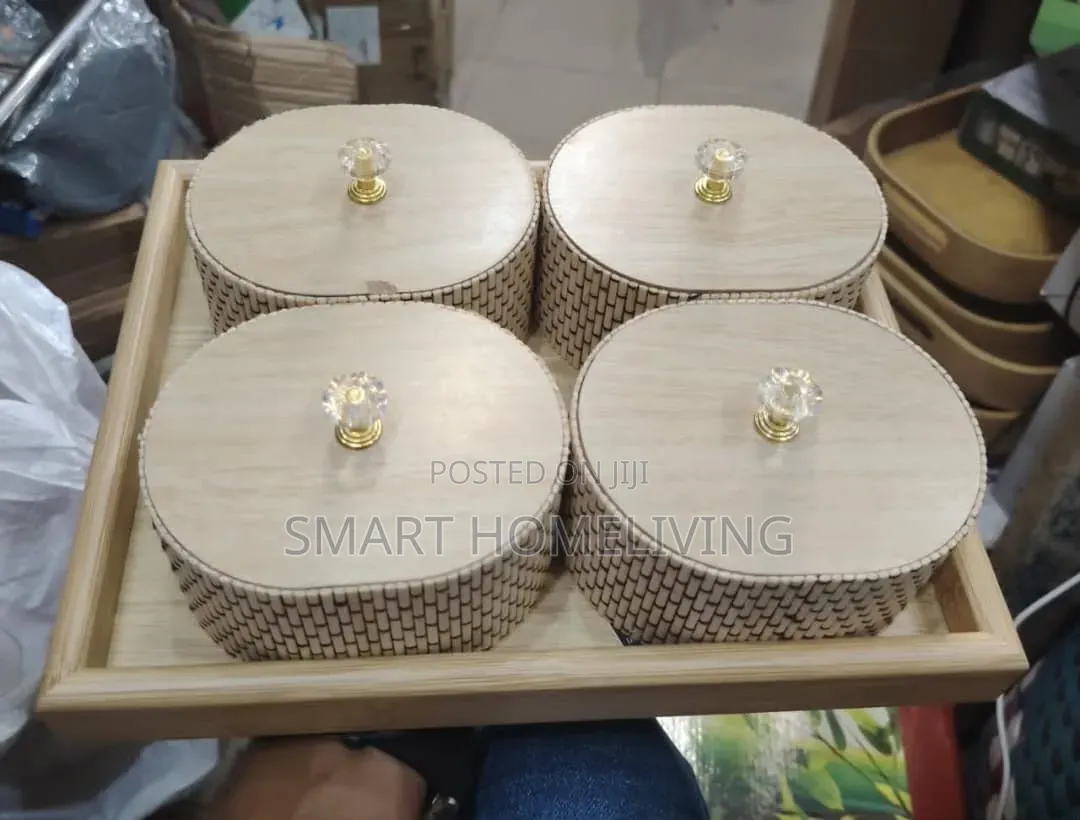 4-Piece Bamboo Spice, Candy, and Cookies Rack