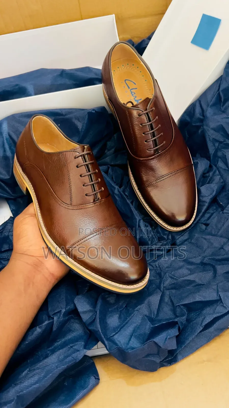 Clarks Brand Men's Leather Shoes Materials New and Original