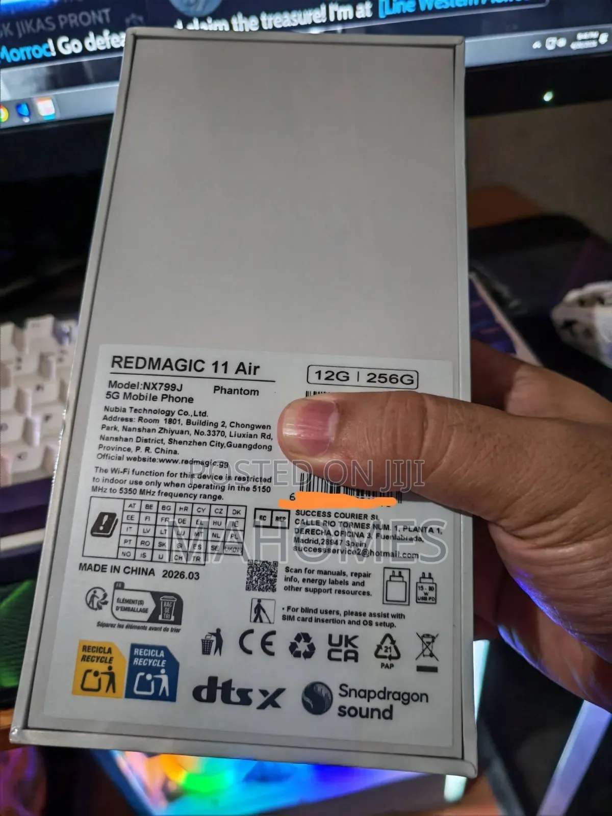 New ZTE nubia RedMagic 11 Air 256 GB