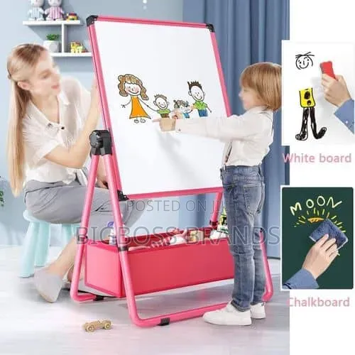 Kids Art Easel Double Sided Iron Easel Whiteboard