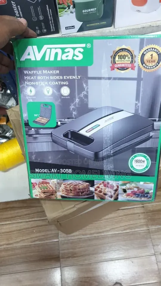 Avinas 4-Slice Waffle Maker (Model: AV-305B)