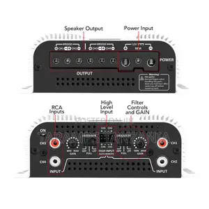 Taramps TS 1200X4 2 Ohm 1200W RMS 4-Channel Amp RCA High-Level Input