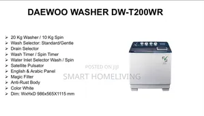 DAEWOO Twin Tub Semi Automatic Washing Machine 20Kg