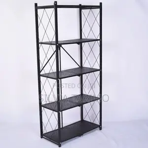 Modern 4-Tier Storage Rack – Strong Space Saving