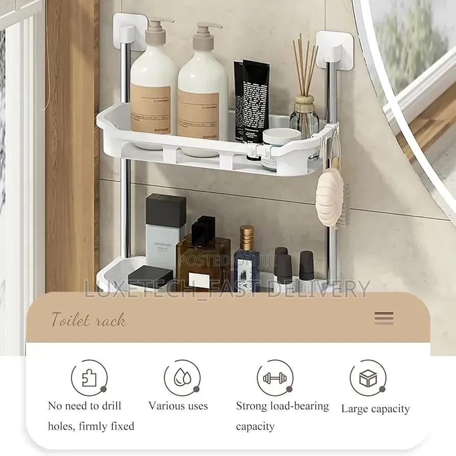 3 Layers Over the Toilet Storage Rack – Bathroom Organizer Shelf