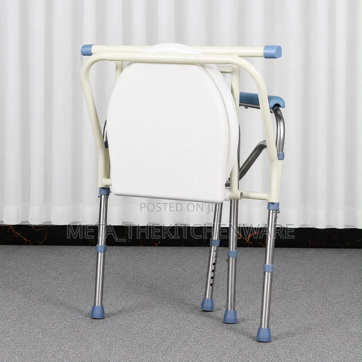 Adjustable Stainless Steel Commode Chair