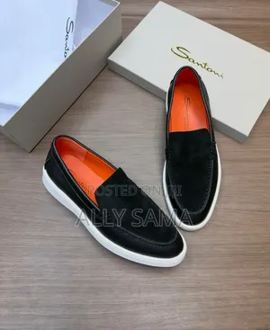 Men's Loafers Santoni Material Suede