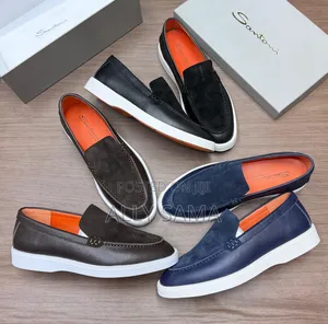 Men's Loafers Santoni Material Suede