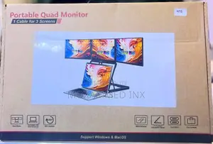 15.6-Inch Portable Quad Monitor Setup Designed for Laptops