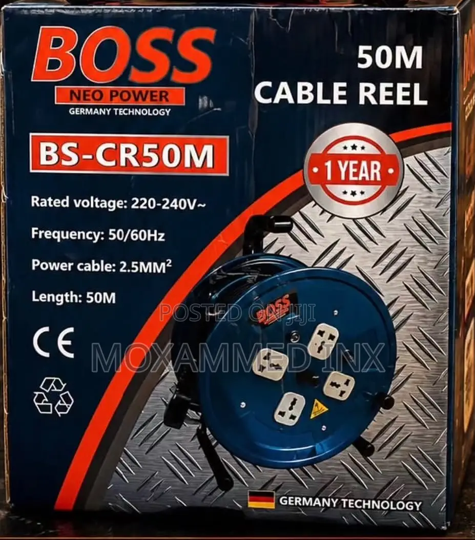 Boss Neo Power 50m Cable Reel 2.5mm (Model BS-CR50M)