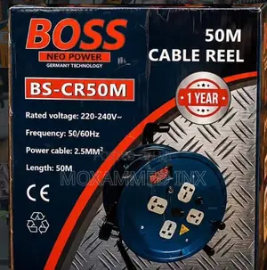 Boss Neo Power 50m Cable Reel 2.5mm (Model BS-CR50M)