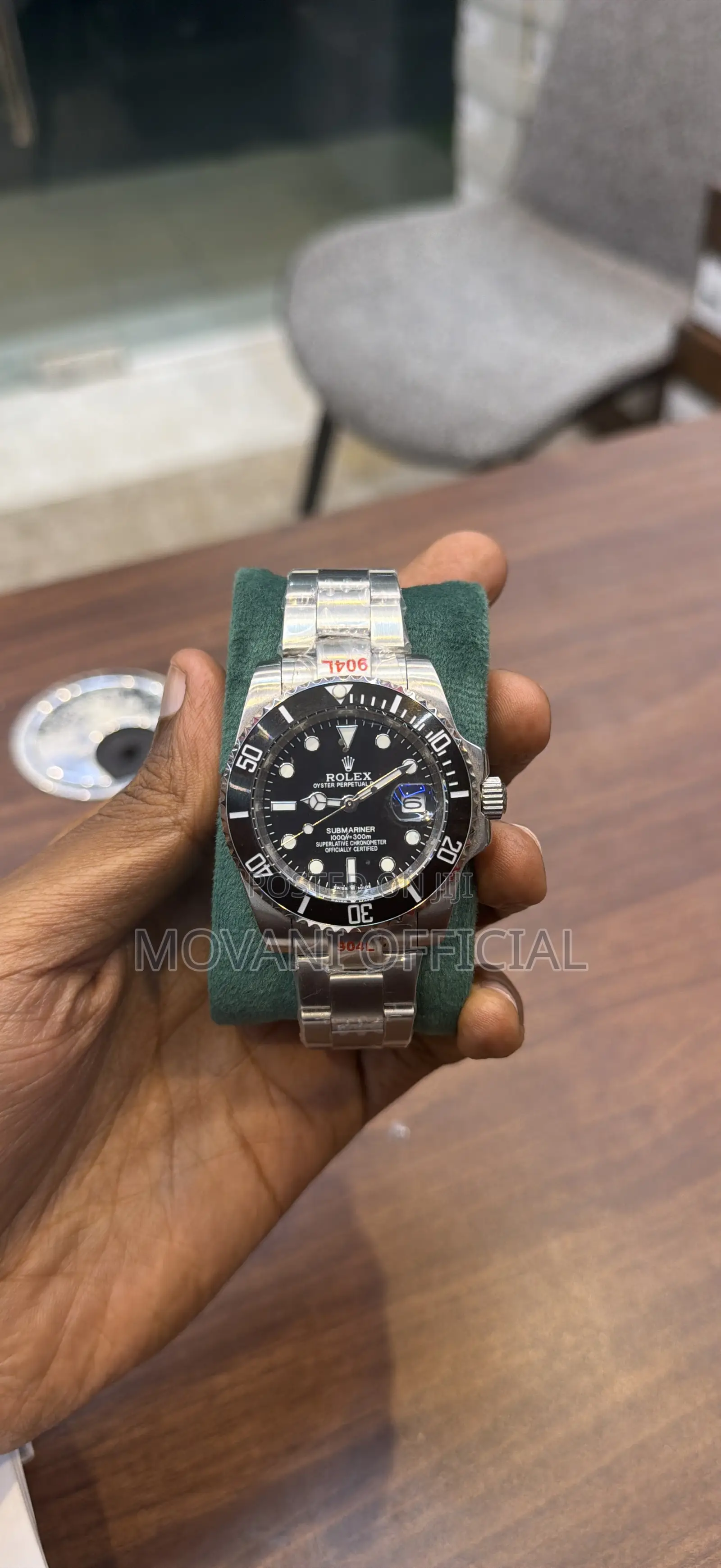 Rolex Submariner, With Black Dial and Bezel With a Stainless Steel