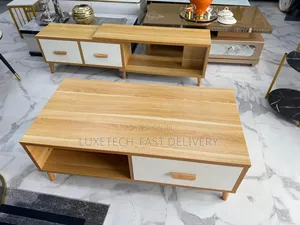 Modern Wooden Coffee Table With Storage Drawer – Nordic Center Table