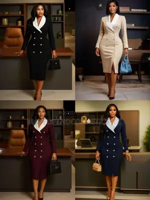 Double - Breasted Midi Blazer Dress