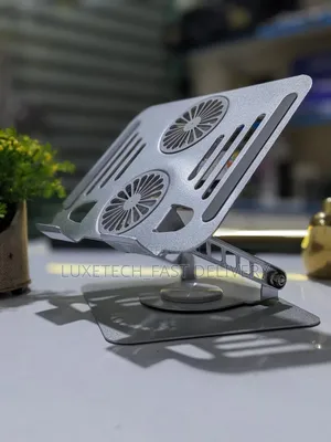 Notebook Adjustable Laptop Stand With Dual Cooling Fans –360° Rotating