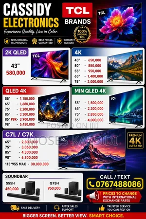 TCL TV and Sound Bars