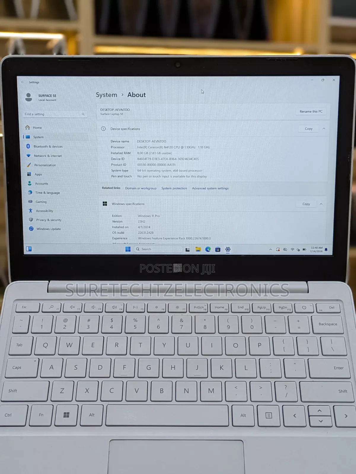 Laptop Microsoft Surface Laptop SE 8GB Intel Celeron SSD 128GB